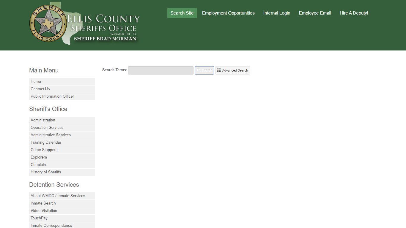 Search Site - Ellis County Sheriff